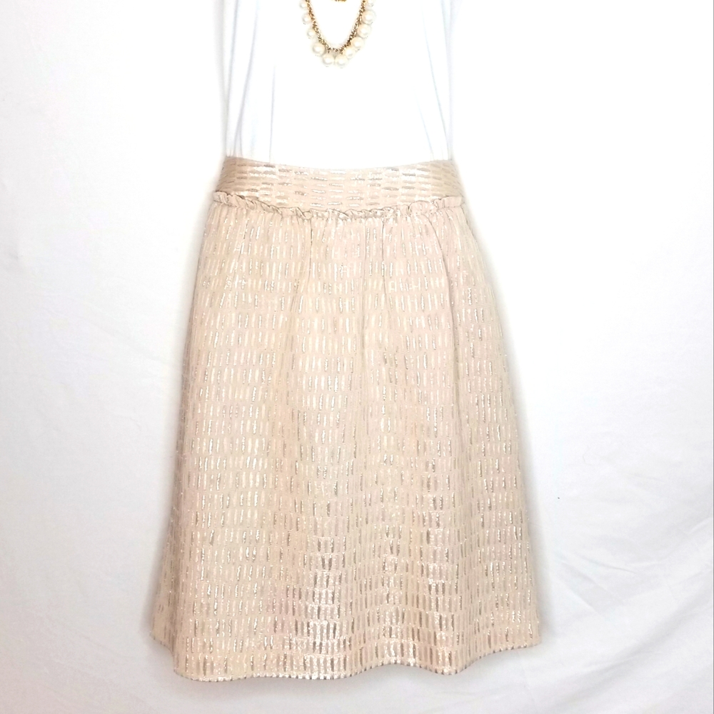 Champagne/gold metallic skirt, sz 8